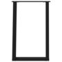 Voir la diapositive 5 : VIDAXL Pieds de table a manger forme de U 2 pcs noir 60x(72-73) cm