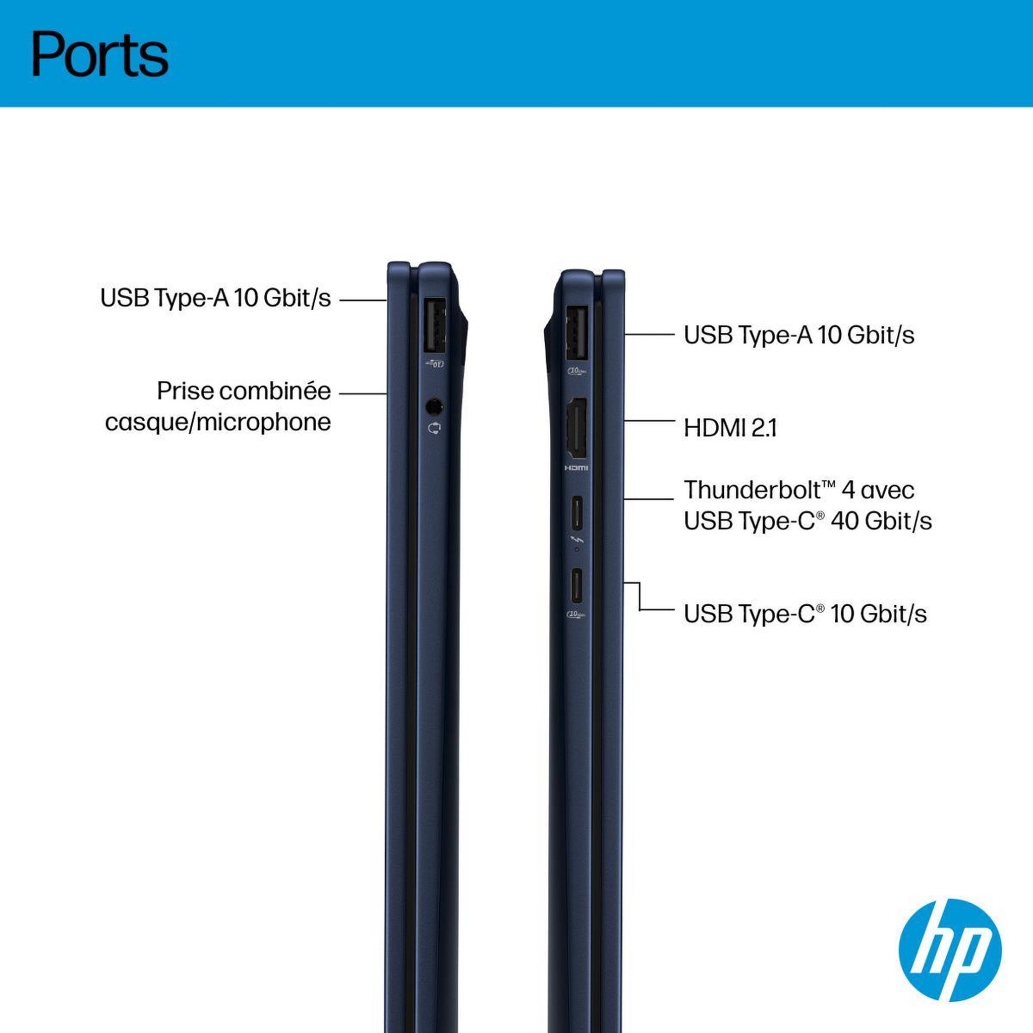 Voir la diapositive 5 : HP Pc hybride omnibook x flip fm0014nf 14  oled ultra 5 226v 16 go ram ddr5 ssd 512 go stylet inclus copilot+pc