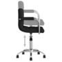 Voir la diapositive 5 : VIDAXL Chaise pivotante de salle a manger Noir Tissu