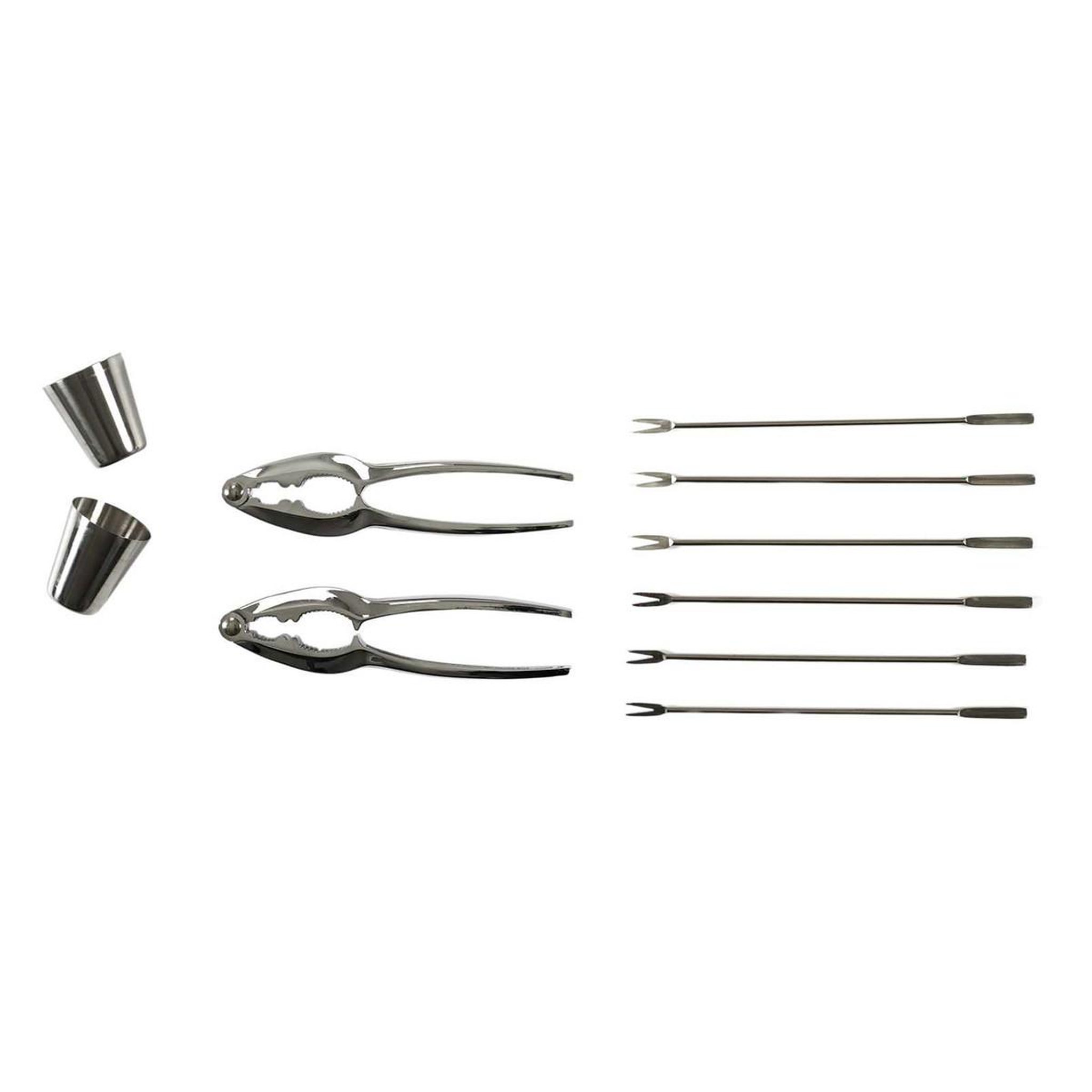 COOK CONCEPT Coffret dégustation crustacés  10 pièces  15cm argent