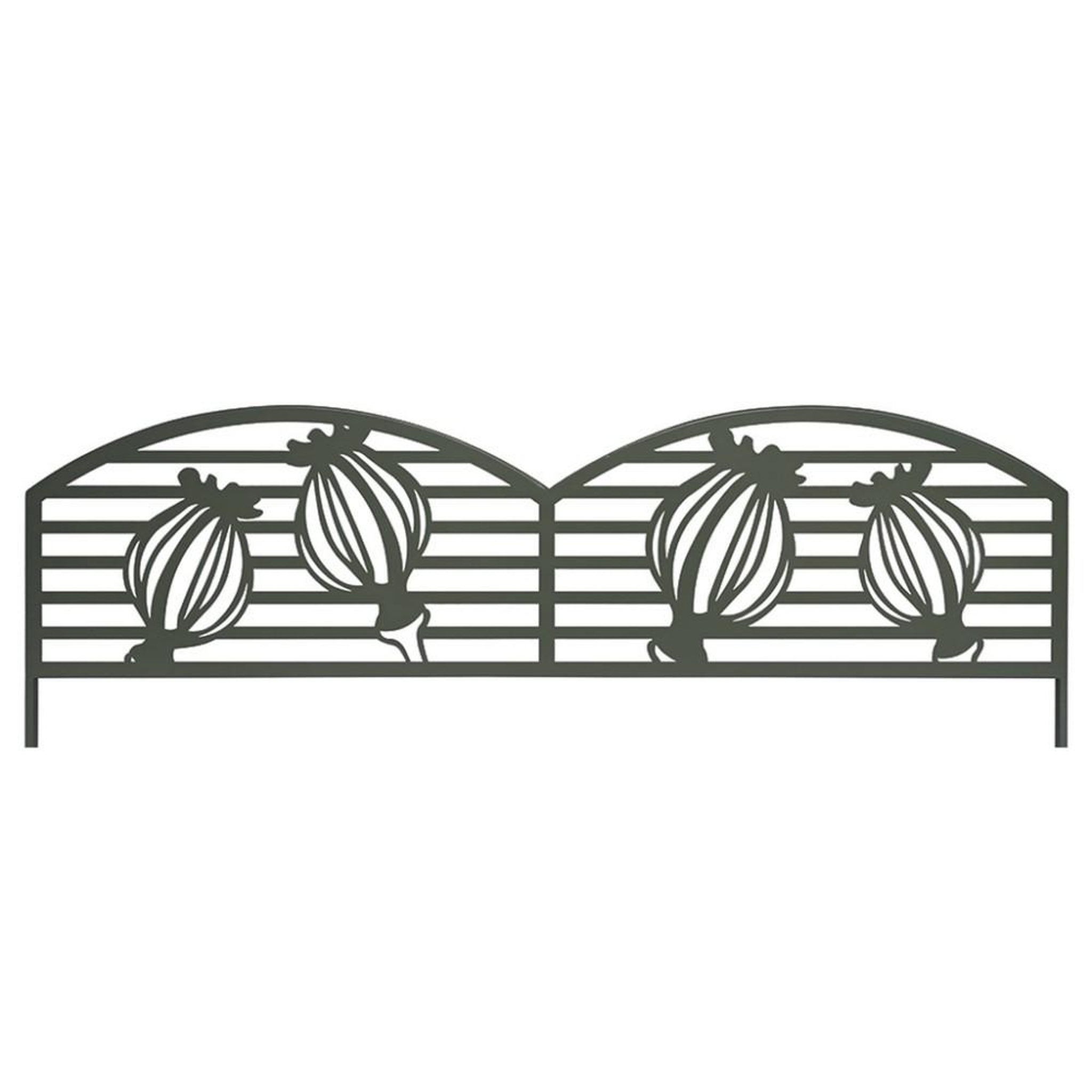 Nortene Bordure métal décoratif à planter PUPPY - 0,40 x 1 m - Vert Olive