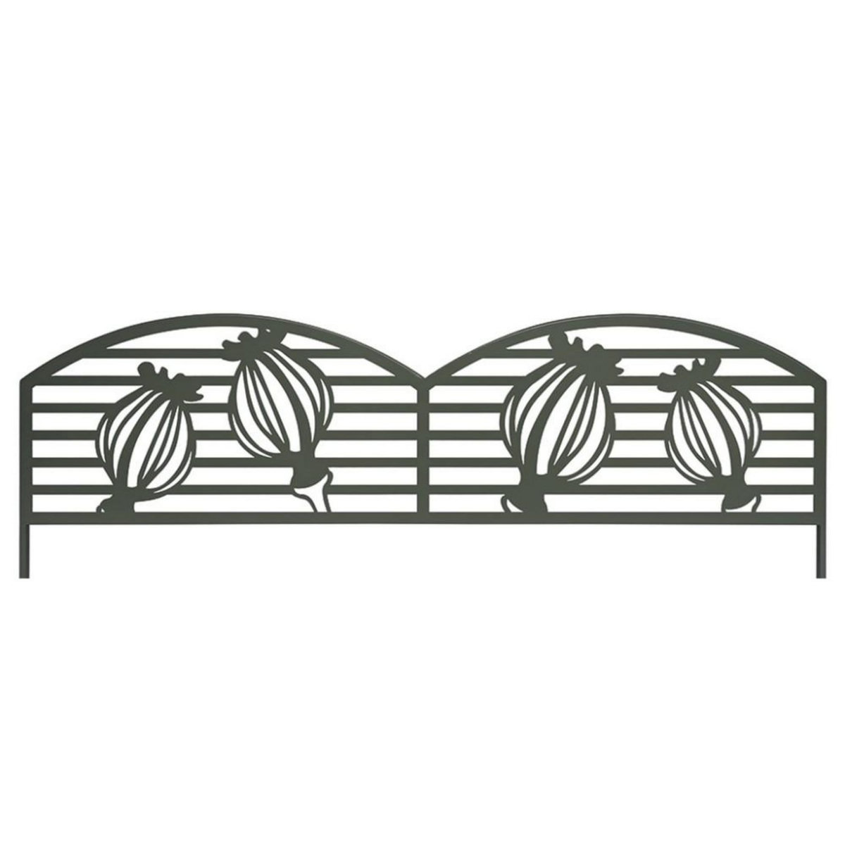 Nortene Bordure métal décoratif à planter PUPPY - 0,40 x 1 m - Vert Olive