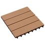 Voir la diapositive 3 : VIDAXL Carreau de terrasse 11 pcs WPC 30 x 30 cm 1 m^2 Couleur Teck