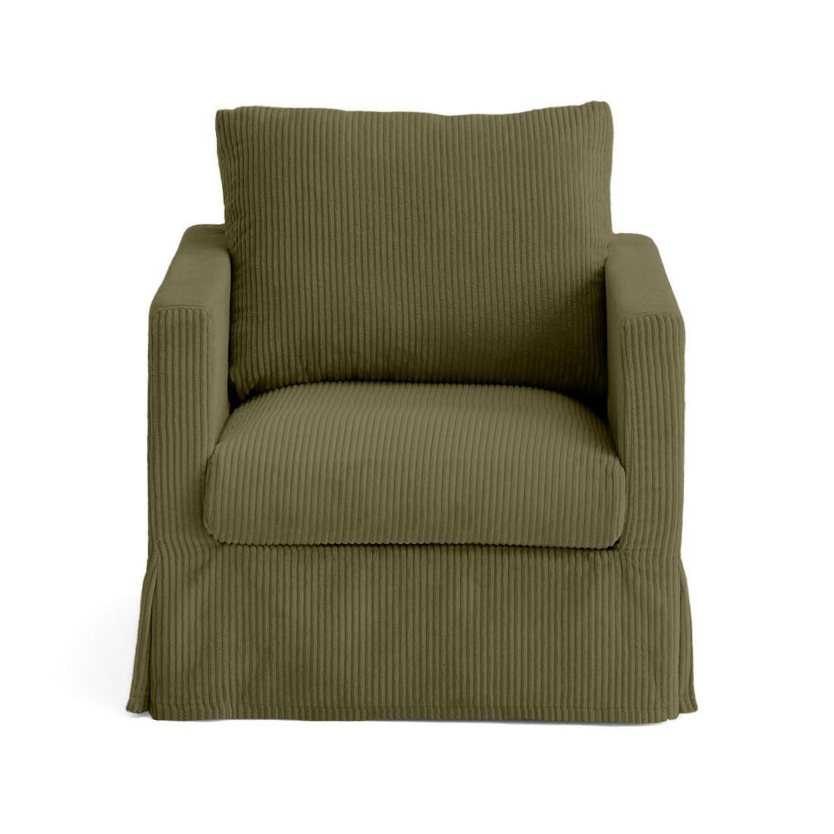 LISA DESIGN Serena - housse en velours côtelé pour fauteuil