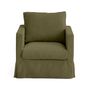 Voir la diapositive 3 : LISA DESIGN Serena - housse en velours côtelé pour fauteuil