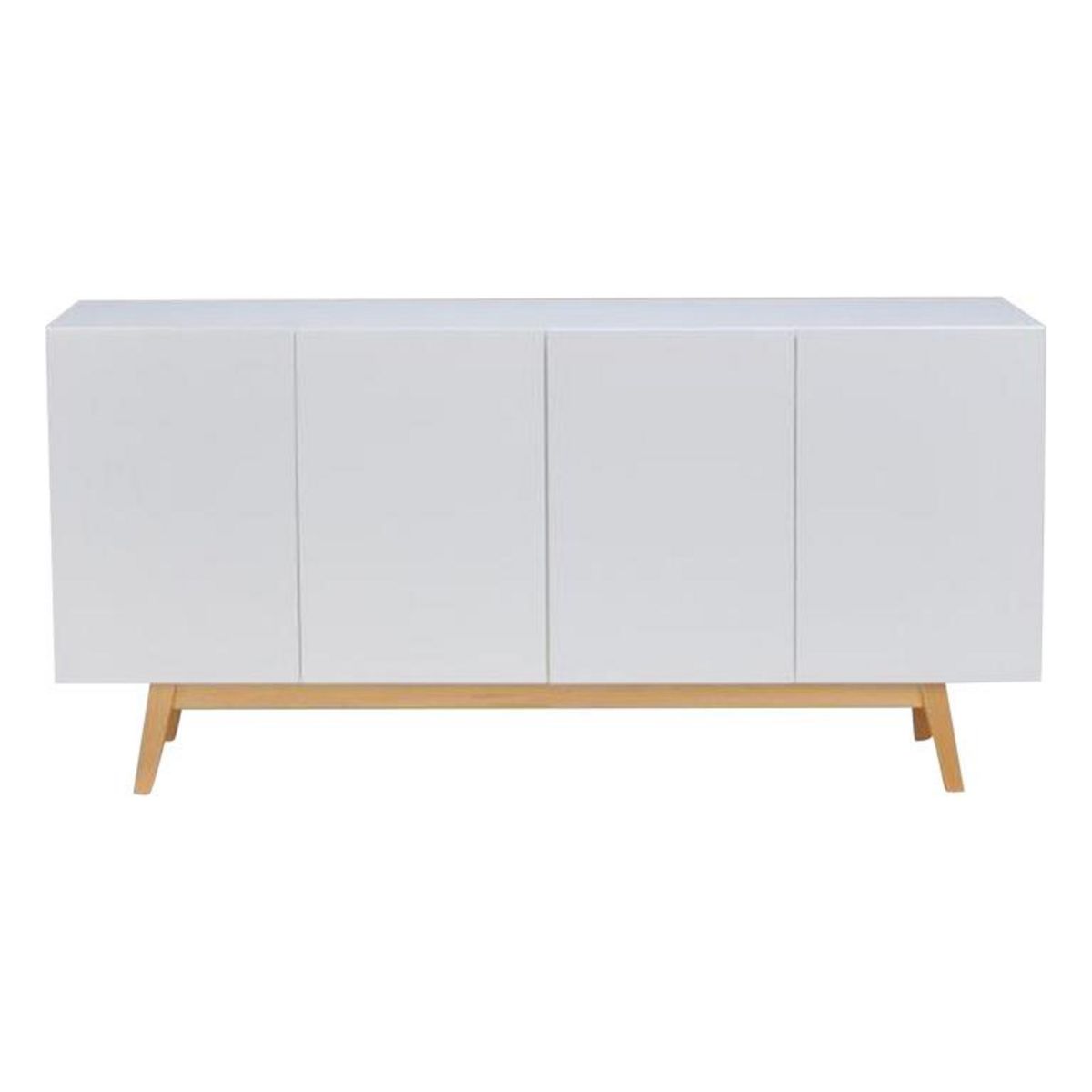Bahut scandinave SNOW blanc, 4 portes 2 tiroirs L160cm