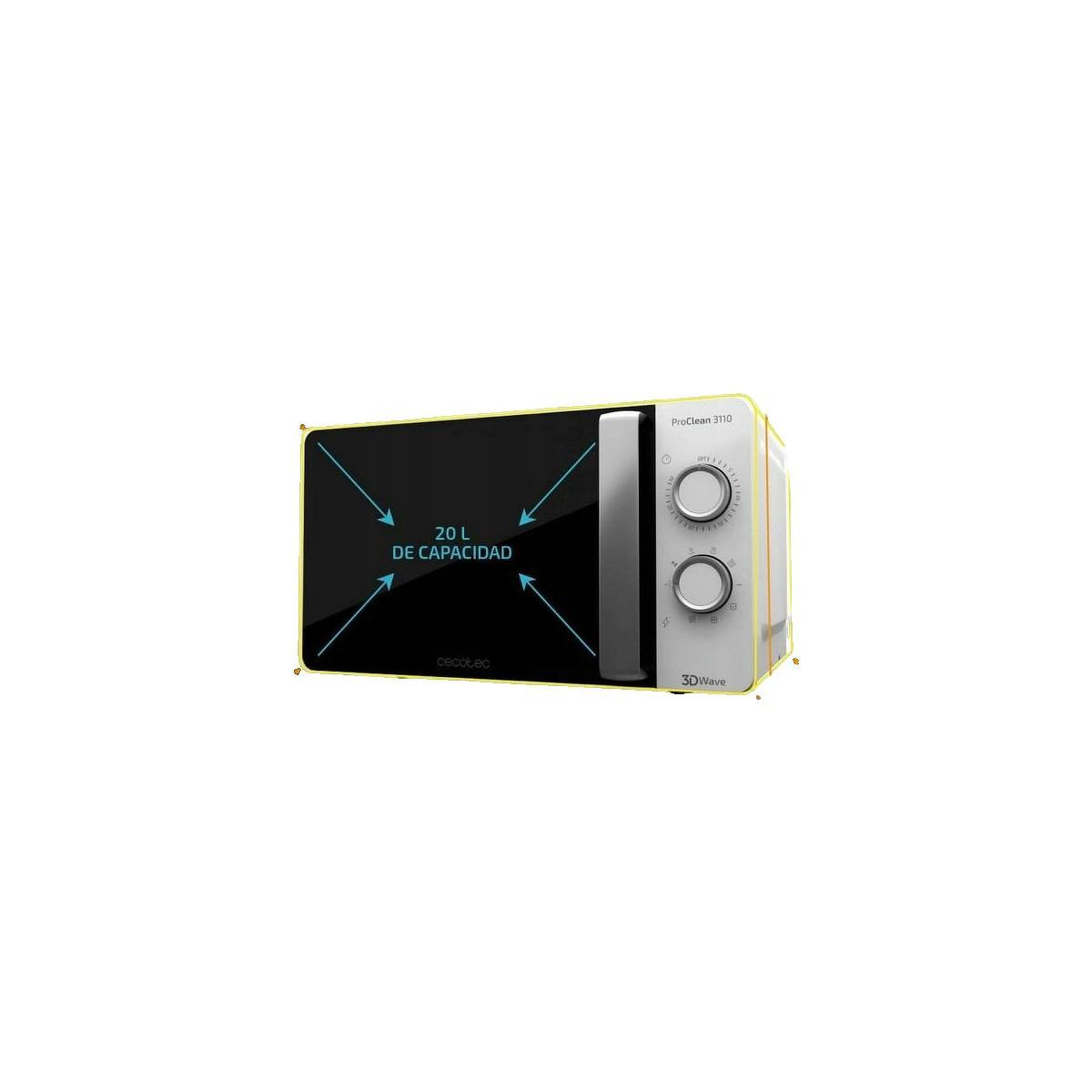 Voir la diapositive 3 : CECOTEC Micro-ondes Cecotec Elegant combiné blanc