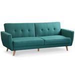 Paris Prix Canapé Scandinave Convertible  Garry  220cm Bleu Vert