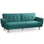 Voir la diapositive 1 : Paris Prix Canapé Scandinave Convertible  Garry  220cm Bleu Vert