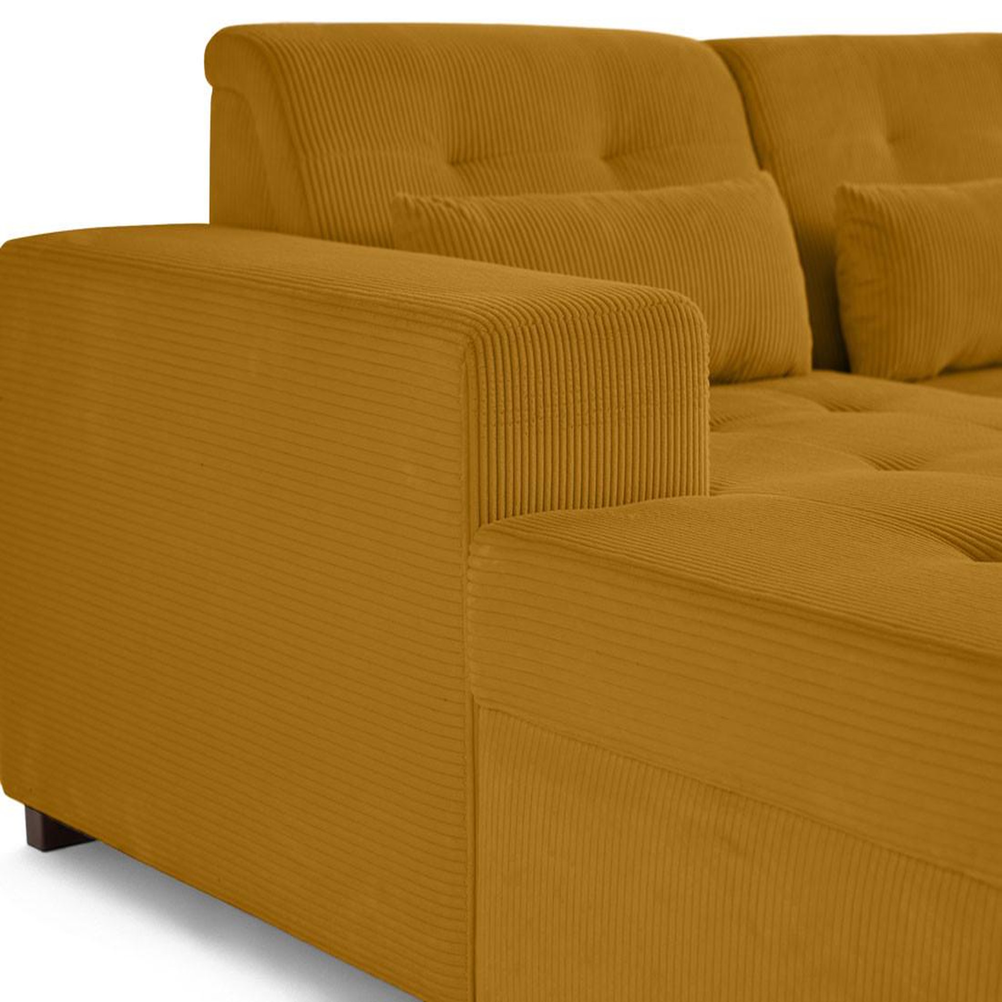 Voir la diapositive 6 : LISA DESIGN Vermont - canapé d'angle gauche - 4 places - convertible avec coffre - en velours côtelé