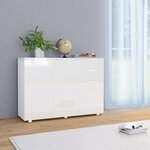VIDAXL Buffet Blanc brillant 107x35x80,5 cm
