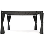 Voir la diapositive 6 : ID MARKET Pergola édition suprem lames orientables 3x4 M et 4 rideaux gris anthracite