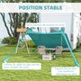 Voir la diapositive 5 : OUTSUNNY Tente de plage - abri solaire de camping - poteaux, piquets inclus - polyester-élasthanne bleu