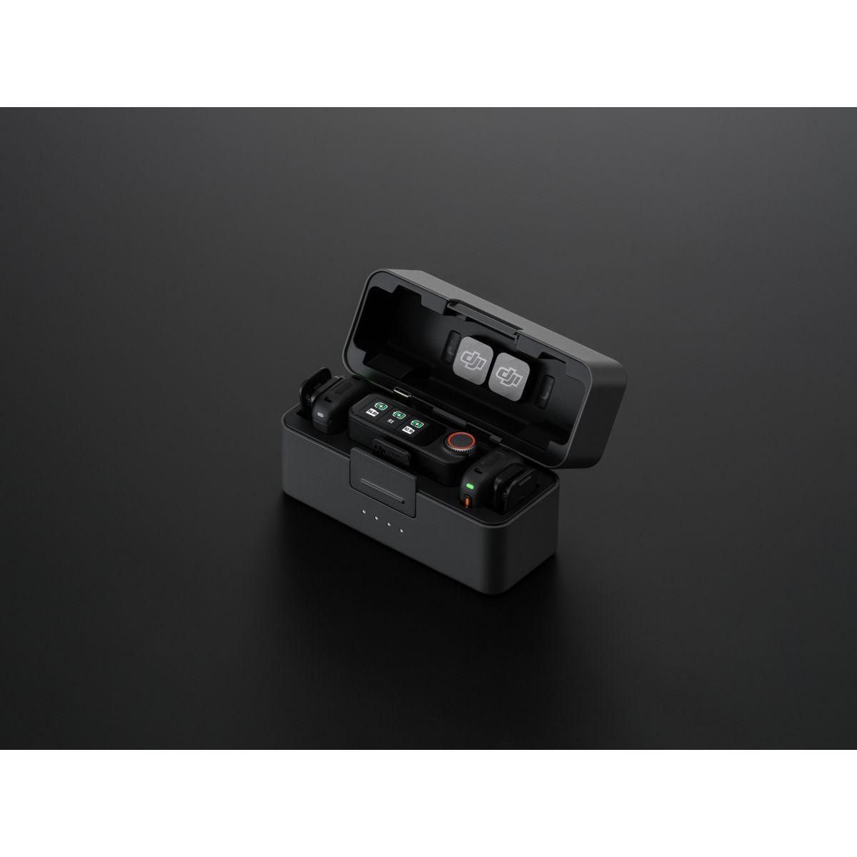 DJI Micro cravate sans fil Mic 3 (2 TX+1 RX+boitier de charge)