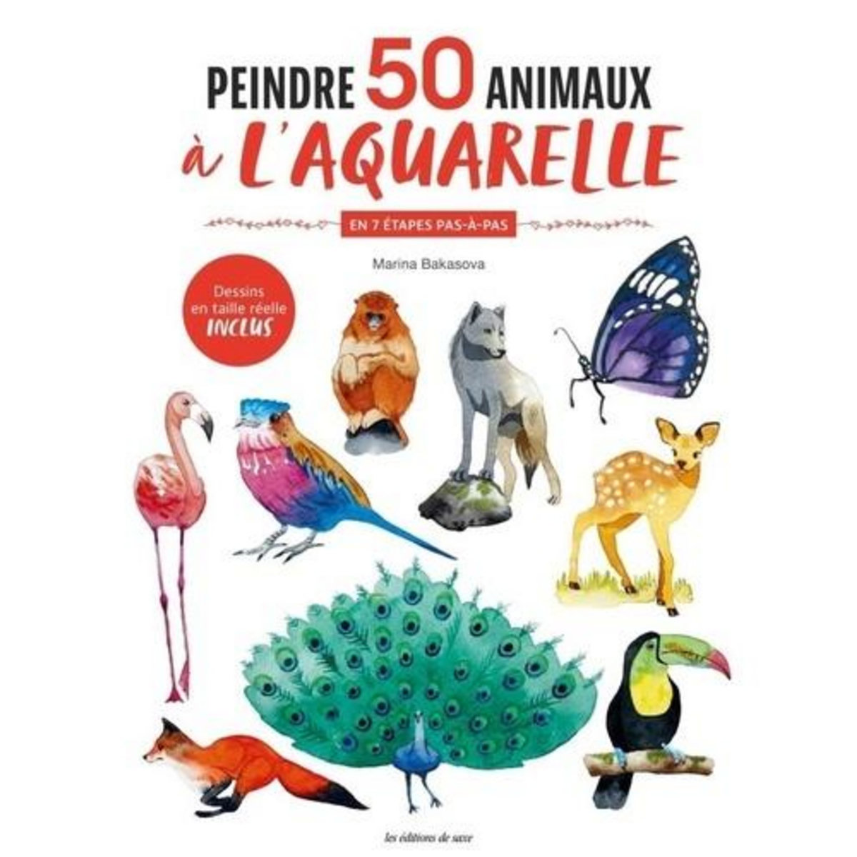 PEINTRE 50 ANIMAUX A L'AQUARELLE, Bakasova Marina