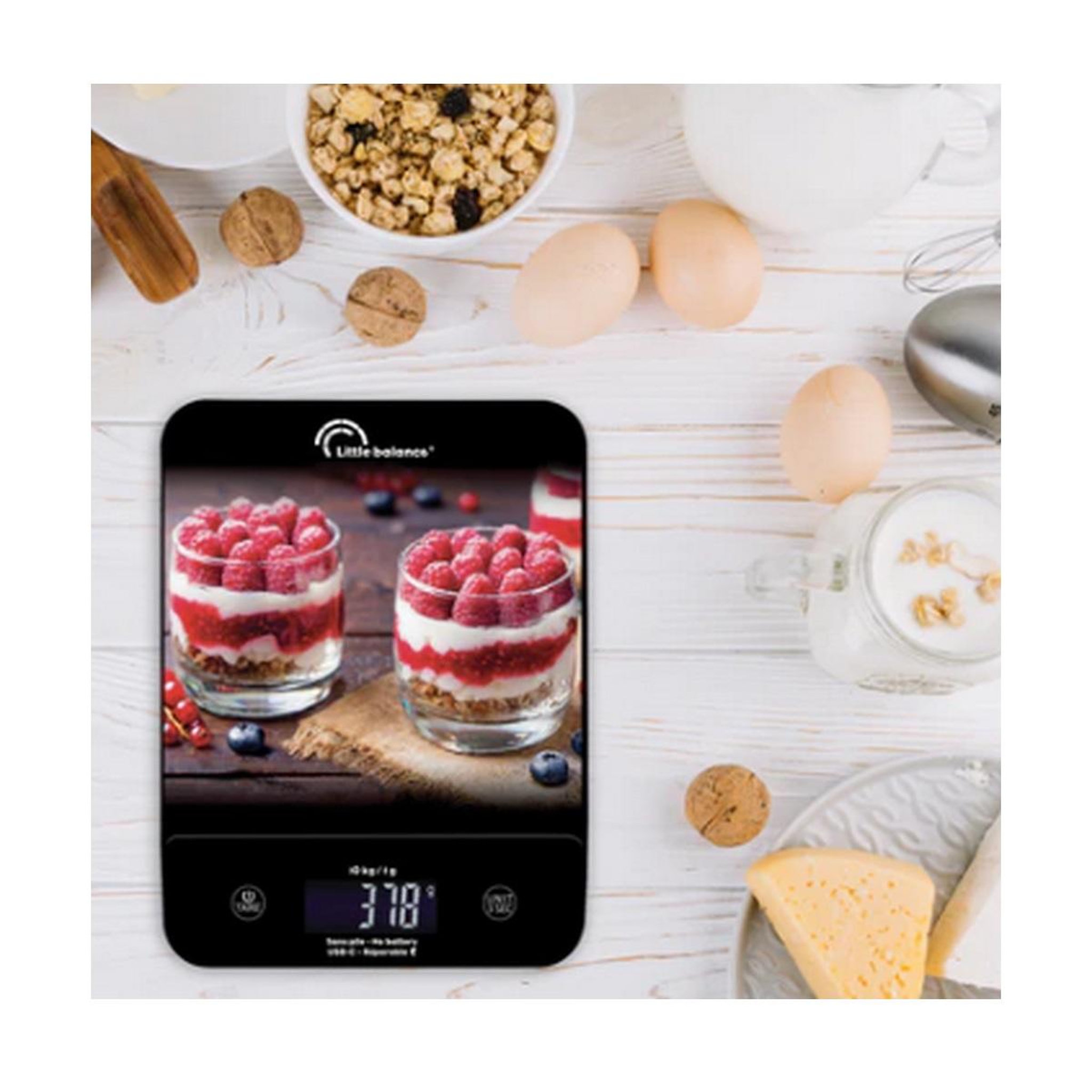 Voir la diapositive 2 : LITTLE BALANCE Balance de cuisine électronique 10kg -couleurs - 8846