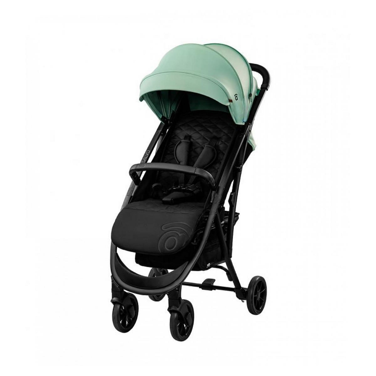 Asalvo Poussette en Coton Écologique - Couleur Vert Vibrant