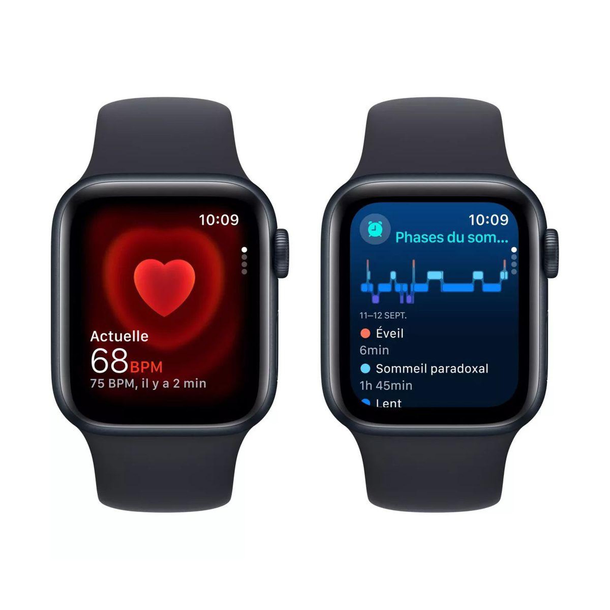 Voir la diapositive 5 : APPLE Montre connectée SE 40mm Minuit M/L