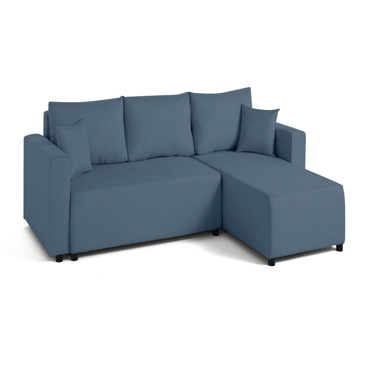 BEST MOBILIER Regala - canapé d'angle réversible - 4 places - convertible avec coffre - en tissu