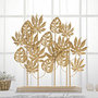 Voir la diapositive 5 : Paris Prix Objet Déco en Métal  Feuilles Exotiques  57cm Or