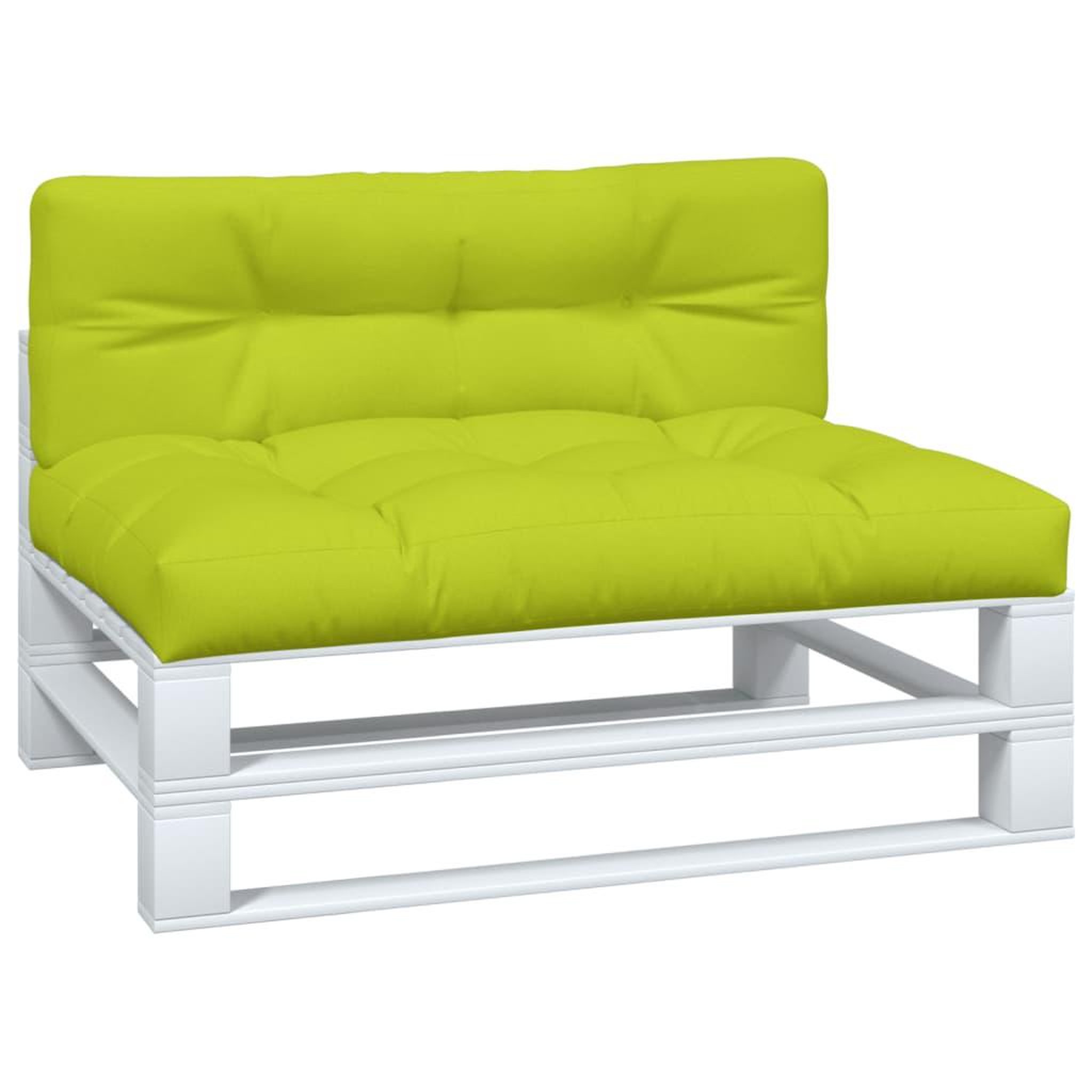 Voir la diapositive 3 : VIDAXL Coussins de palette lot de 2 vert vif tissu