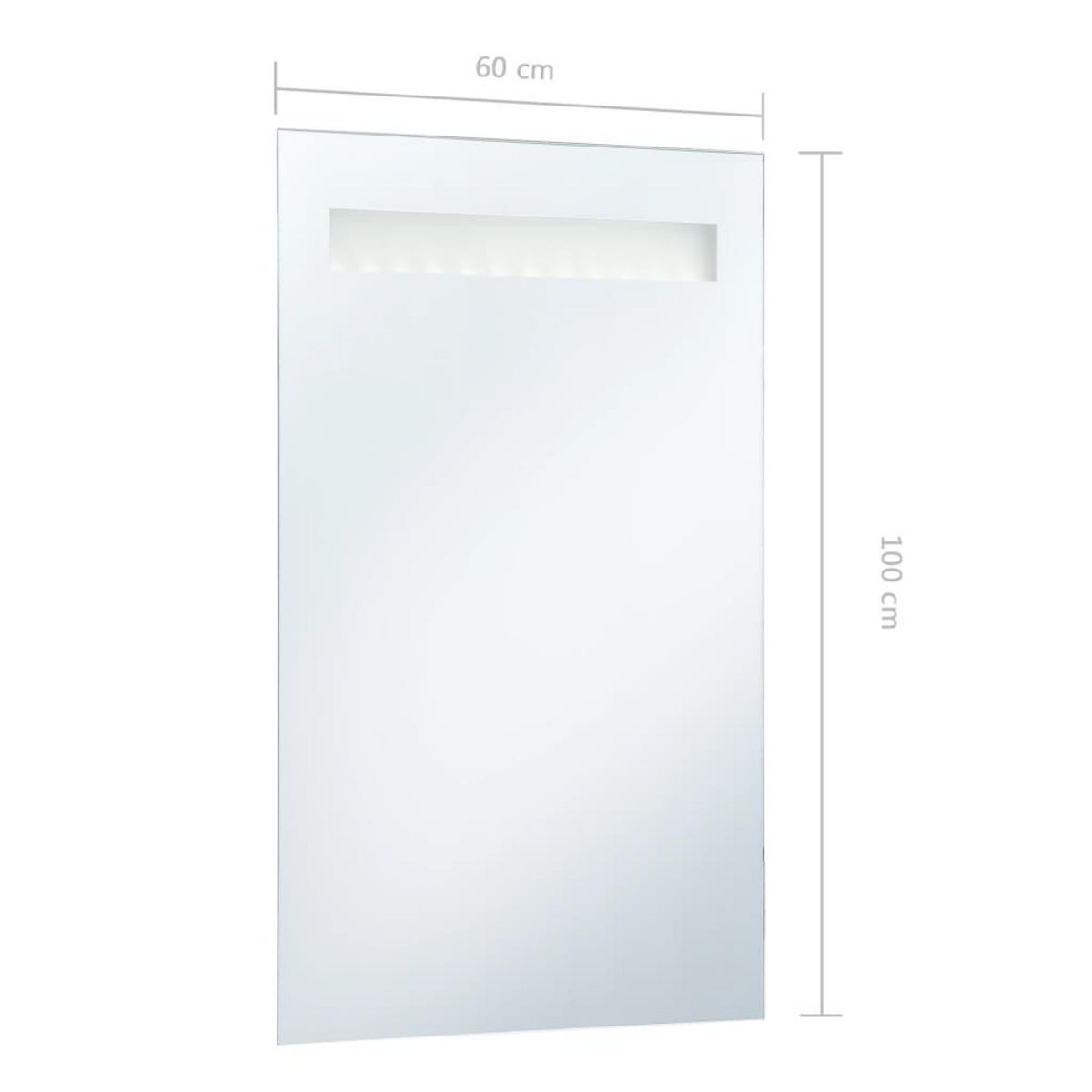 VIDAXL Miroir mural a LED pour salle de bains 60x100 cm