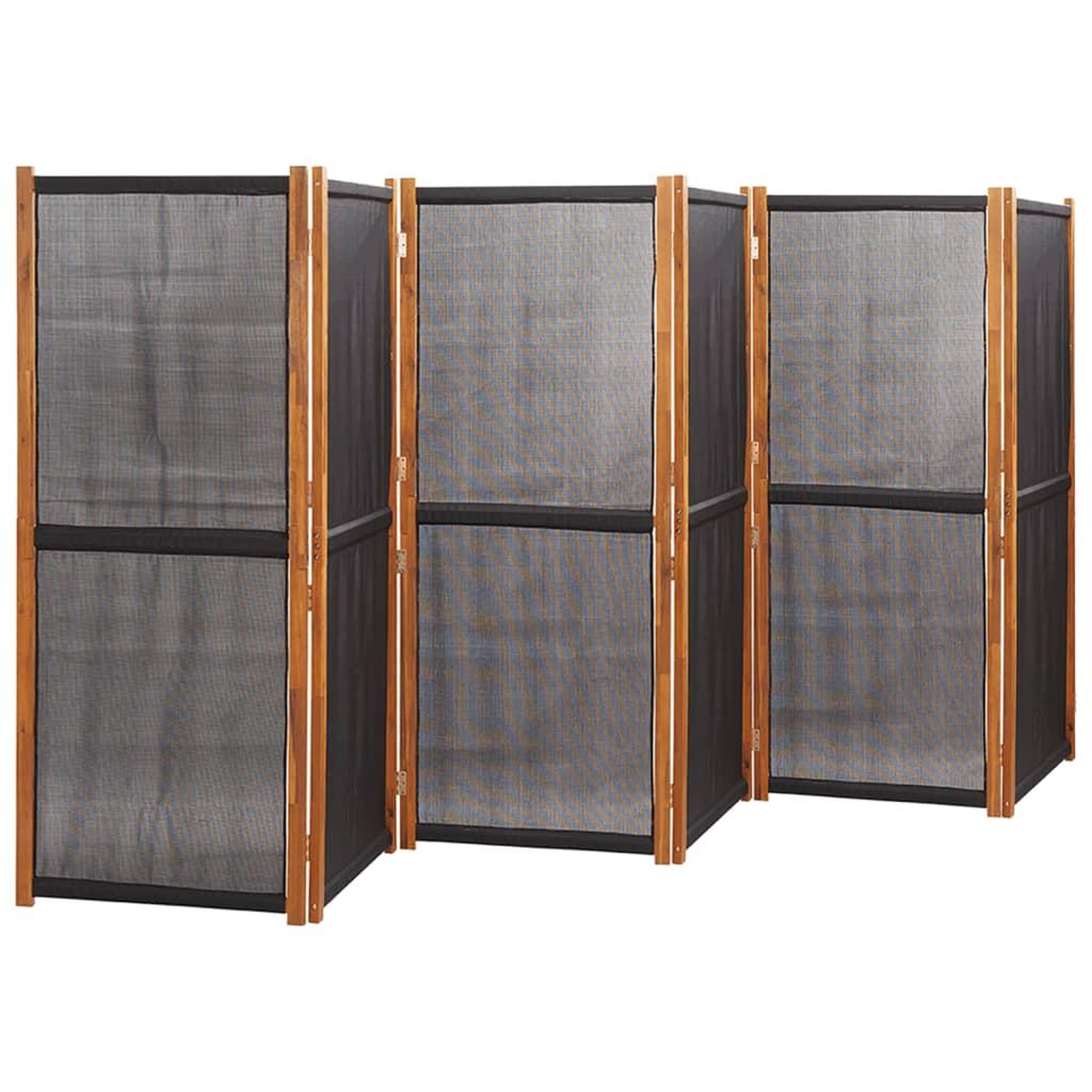 Voir la diapositive 3 : VIDAXL Cloison de separation 6 panneaux Noir 420x180 cm