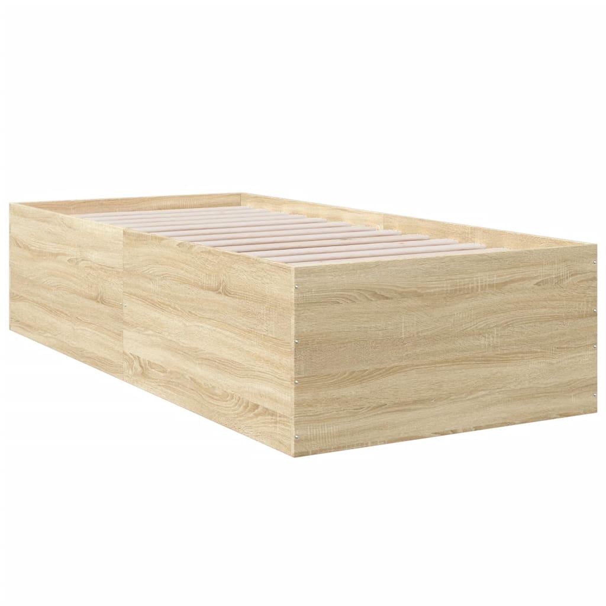 Voir la diapositive 3 : VIDAXL Cadre de lit sans matelas chene sonoma 75x190 cm