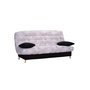 Voir la diapositive 1 : Banquette clic-clac MANAE, matelas 12cm, 25kg/m3 tissu motifs