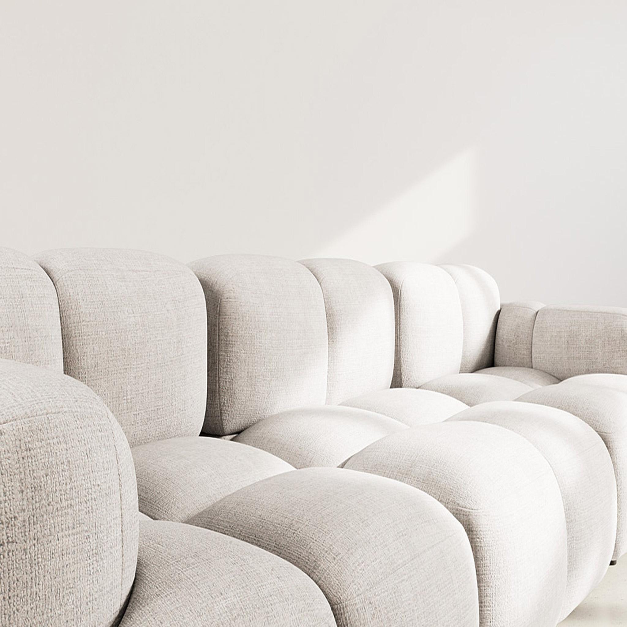 Voir la diapositive 4 : LISA DESIGN Grace - canapé modulable 3 places en velours texturé
