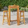 Voir la diapositive 1 : VIDAXL Ensemble de bar de jardin 3 pcs bois d'acacia solide