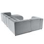 Voir la diapositive 6 : LISA DESIGN Suaro - canapé modulable panoramique d'angle gauche 7 places en tissu texturé