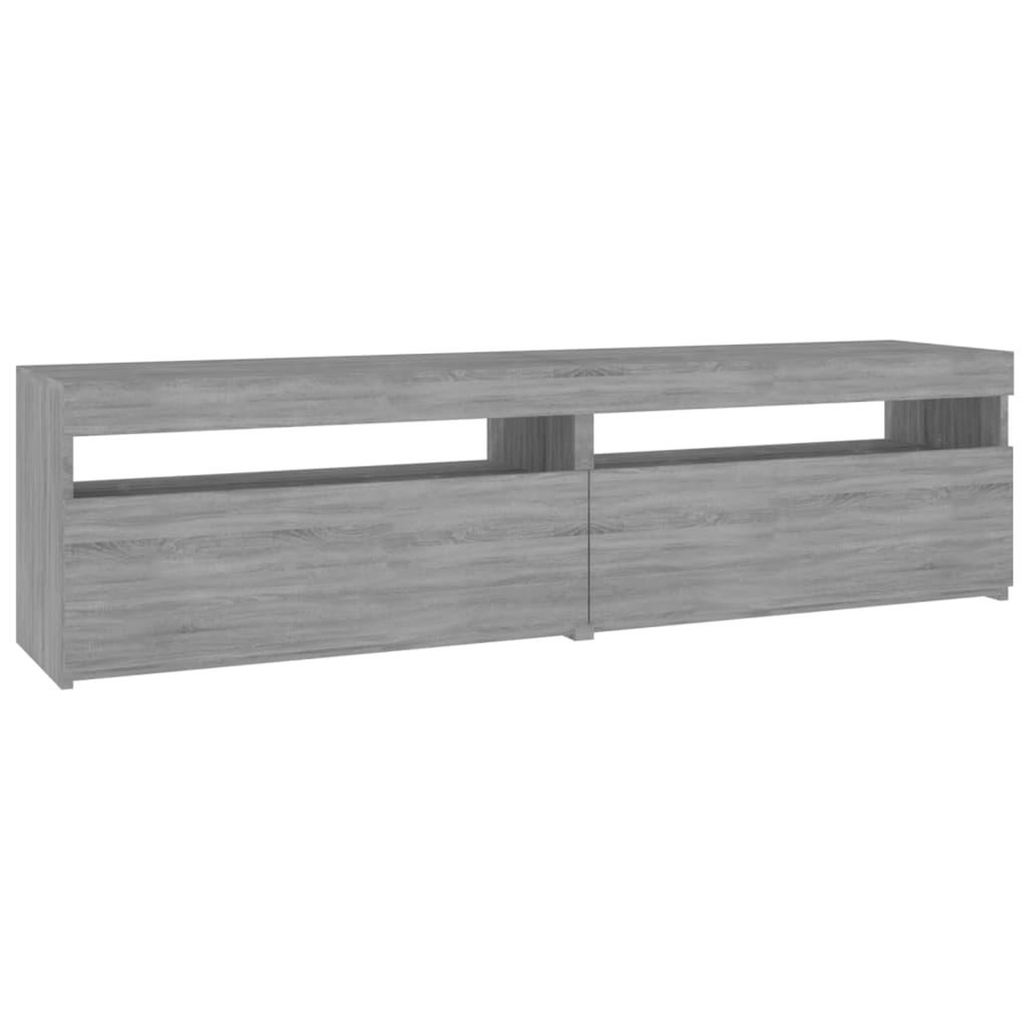 Voir la diapositive 2 : VIDAXL Meubles TV avec lumieres LED 2 pcs Sonoma gris 75x35x40 cm