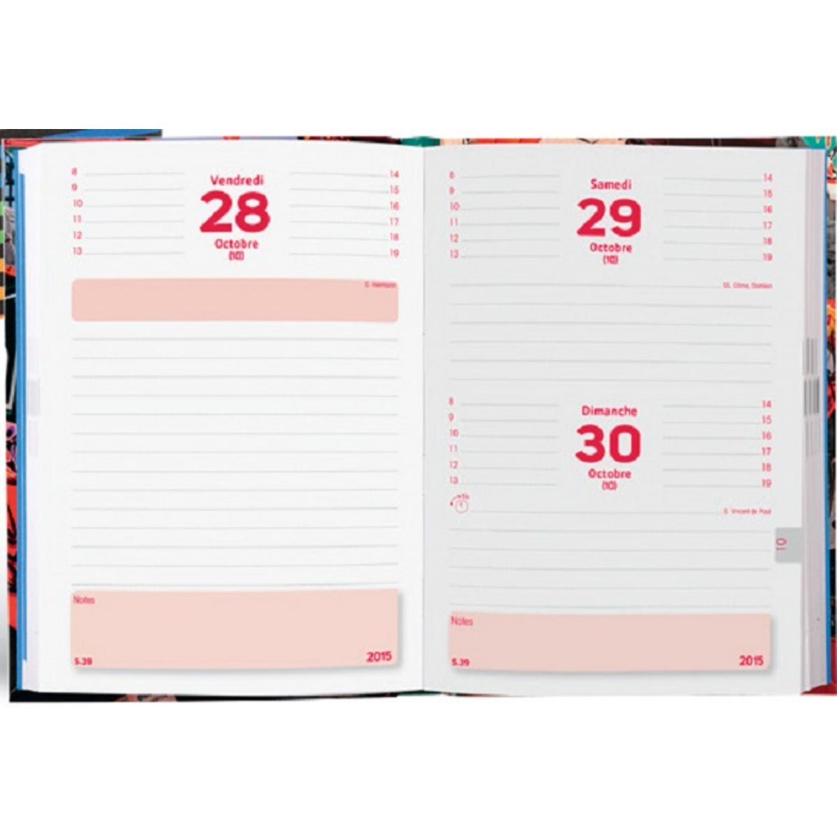 Agenda scolaire journalier couverture textile et strass Angel Cats hibou 2020-2021