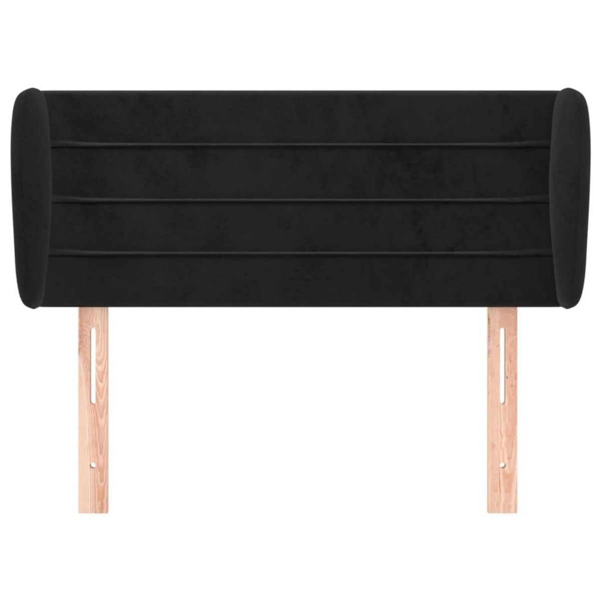 VIDAXL Tete de lit avec oreilles Noir 83x23x78/88 cm Velours