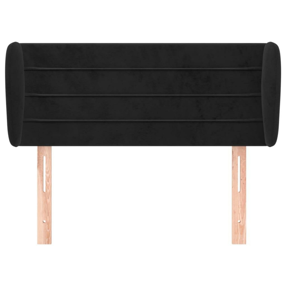 VIDAXL Tete de lit avec oreilles Noir 83x23x78/88 cm Velours