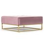 Voir la diapositive 2 : Paris Prix Pouf Carré en Velours  Lakota  90cm Rose