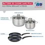 Voir la diapositive 2 : ELO Ensemble de 2 Poêles de cuisson 20 et 24 cm et 2 faitouts 16 et 20 cm Elo Prima Brillant