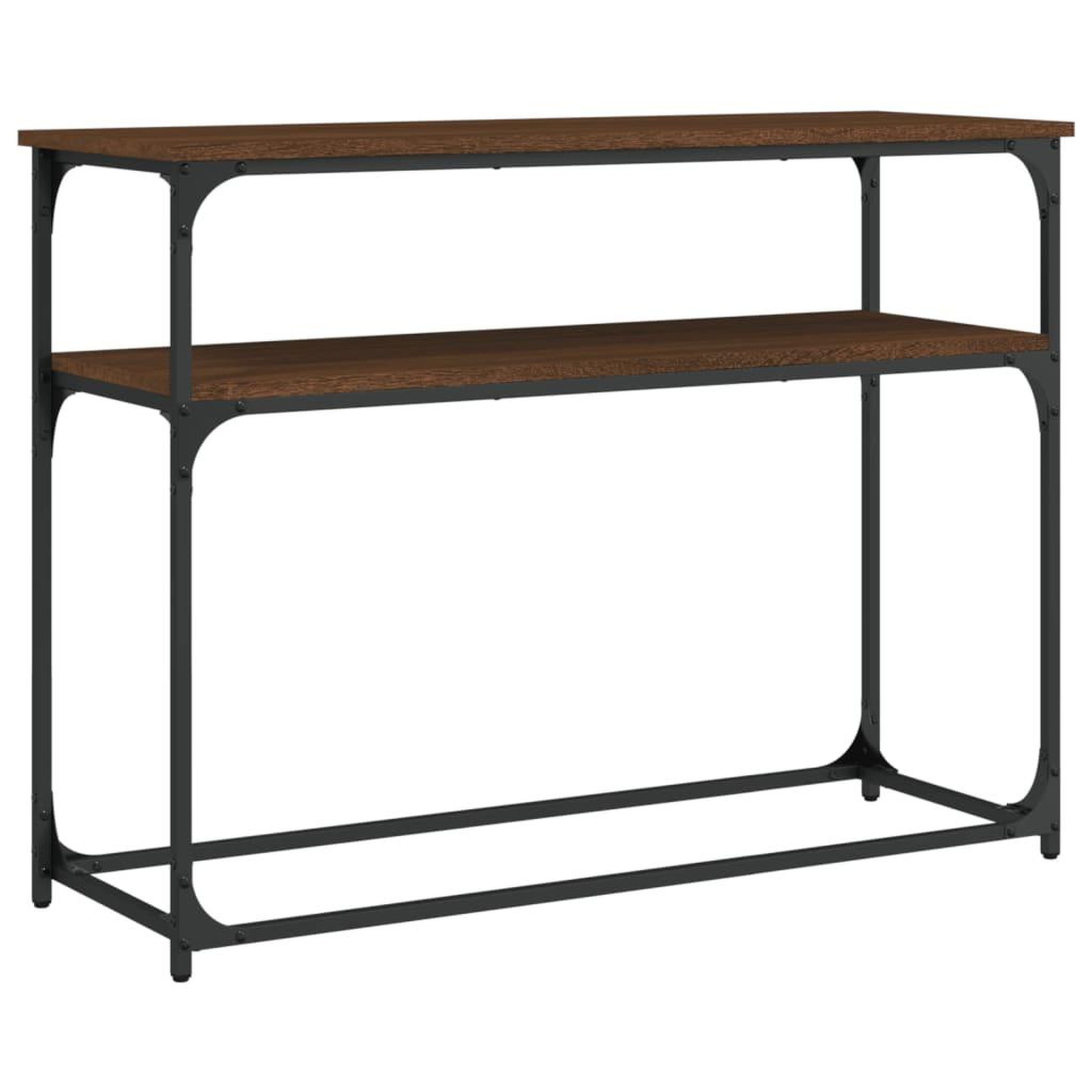 Voir la diapositive 2 : VIDAXL Table console chene marron 100x35,5x75 cm bois d'ingenierie