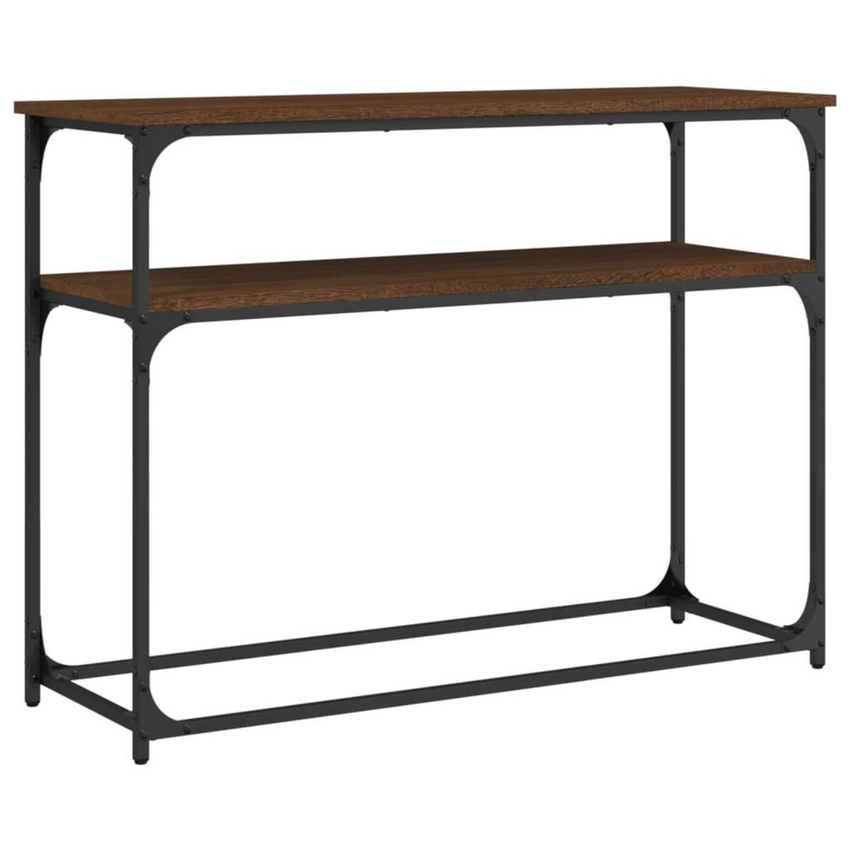 VIDAXL Table console chene marron 100x35,5x75 cm bois d'ingenierie