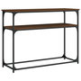 Voir la diapositive 2 : VIDAXL Table console chene marron 100x35,5x75 cm bois d'ingenierie