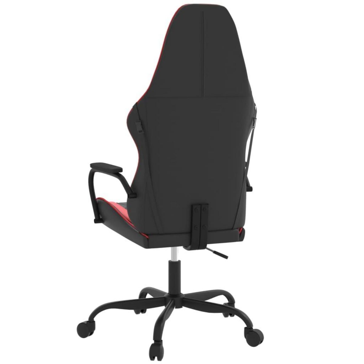 VIDAXL Chaise de jeu Noir et rouge Similicuir