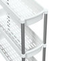Voir la diapositive 5 : VIDAXL Chariot de rangement a 3 niveaux Argente et blanc Aluminium