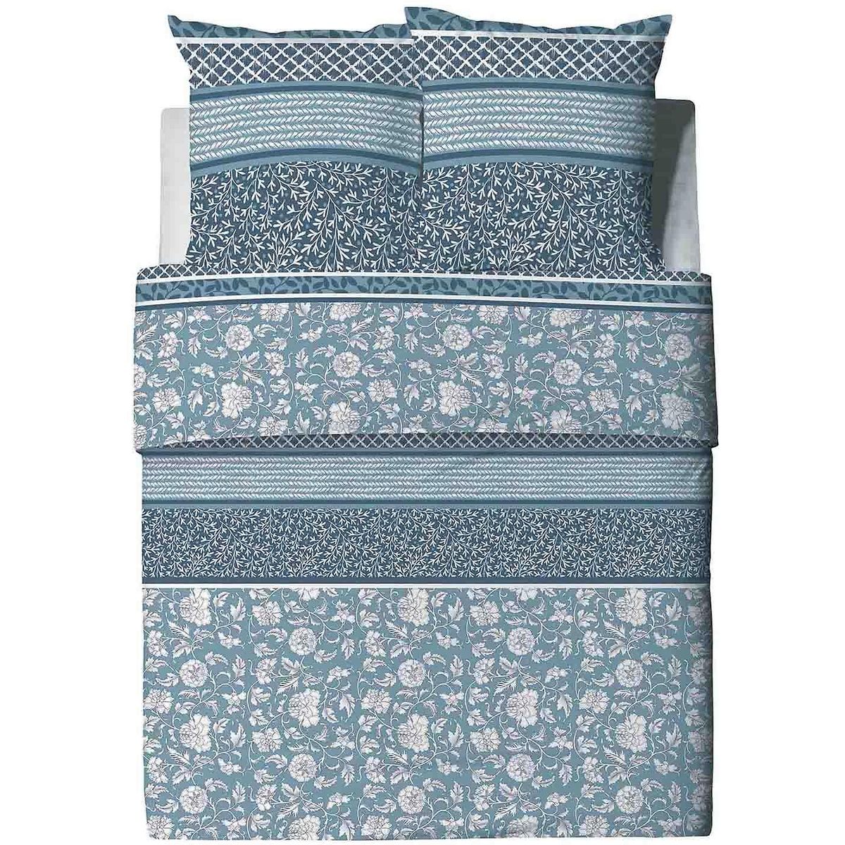 Les Ateliers du Linge Parure de housse de couette 100% coton bio 57fils debby