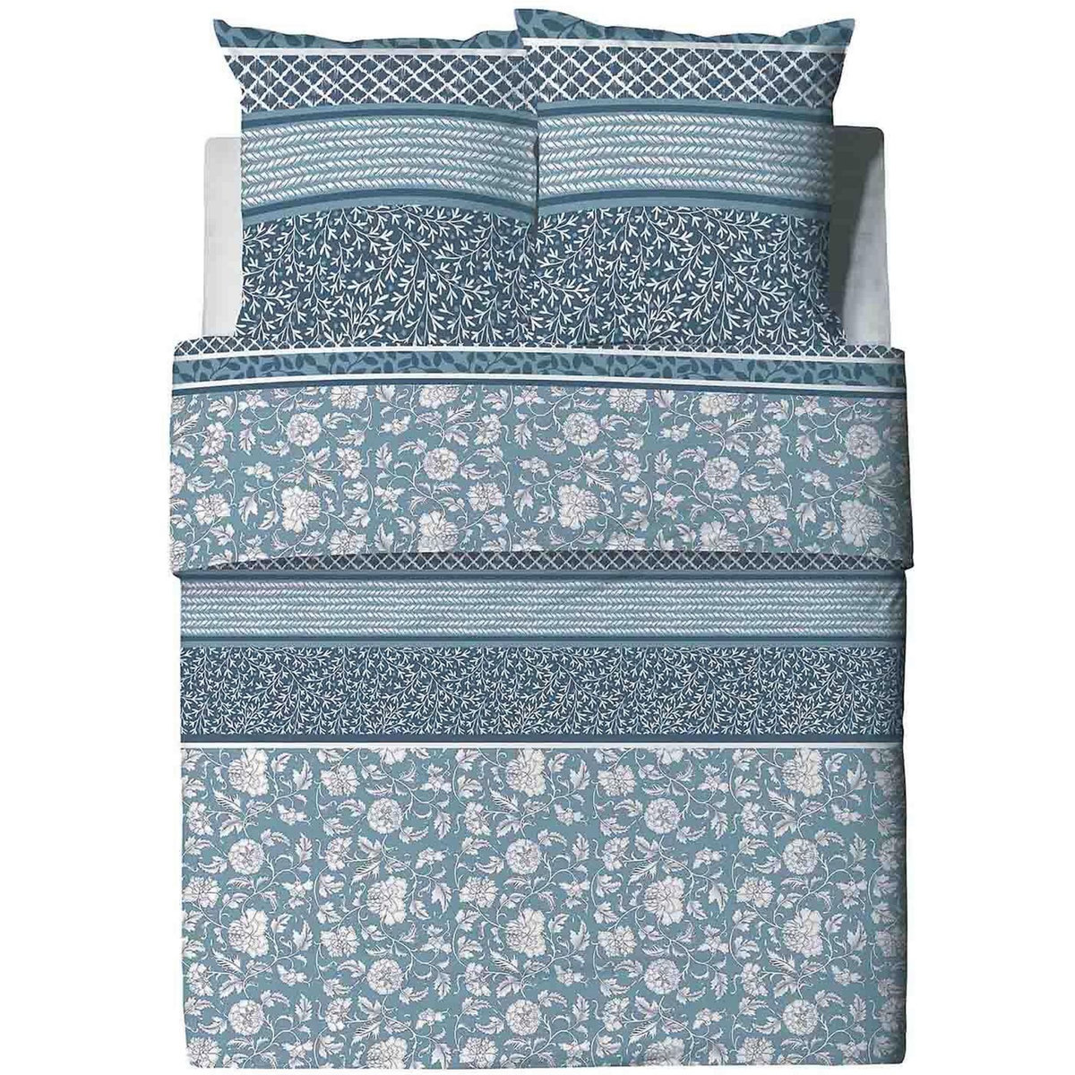 Les Ateliers du Linge Parure de housse de couette 100% coton bio 57fils debby