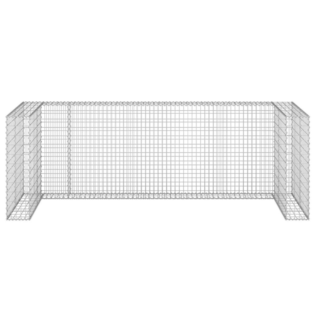 VIDAXL Mur en gabion pour poubelles Acier galvanise 325x100x110 cm
