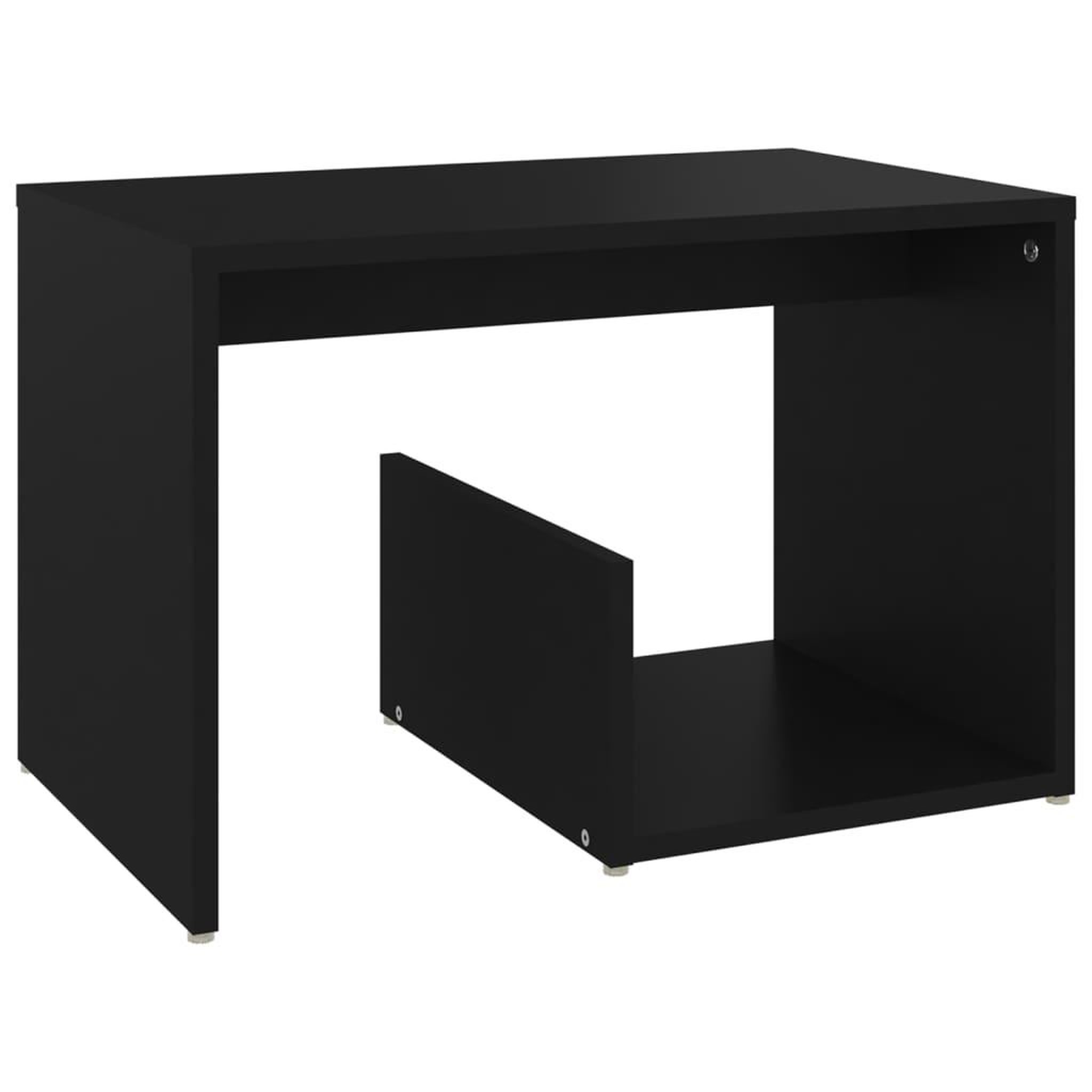 Voir la diapositive 2 : VIDAXL Table d'appoint noir 59x36x38 cm bois d'ingenierie