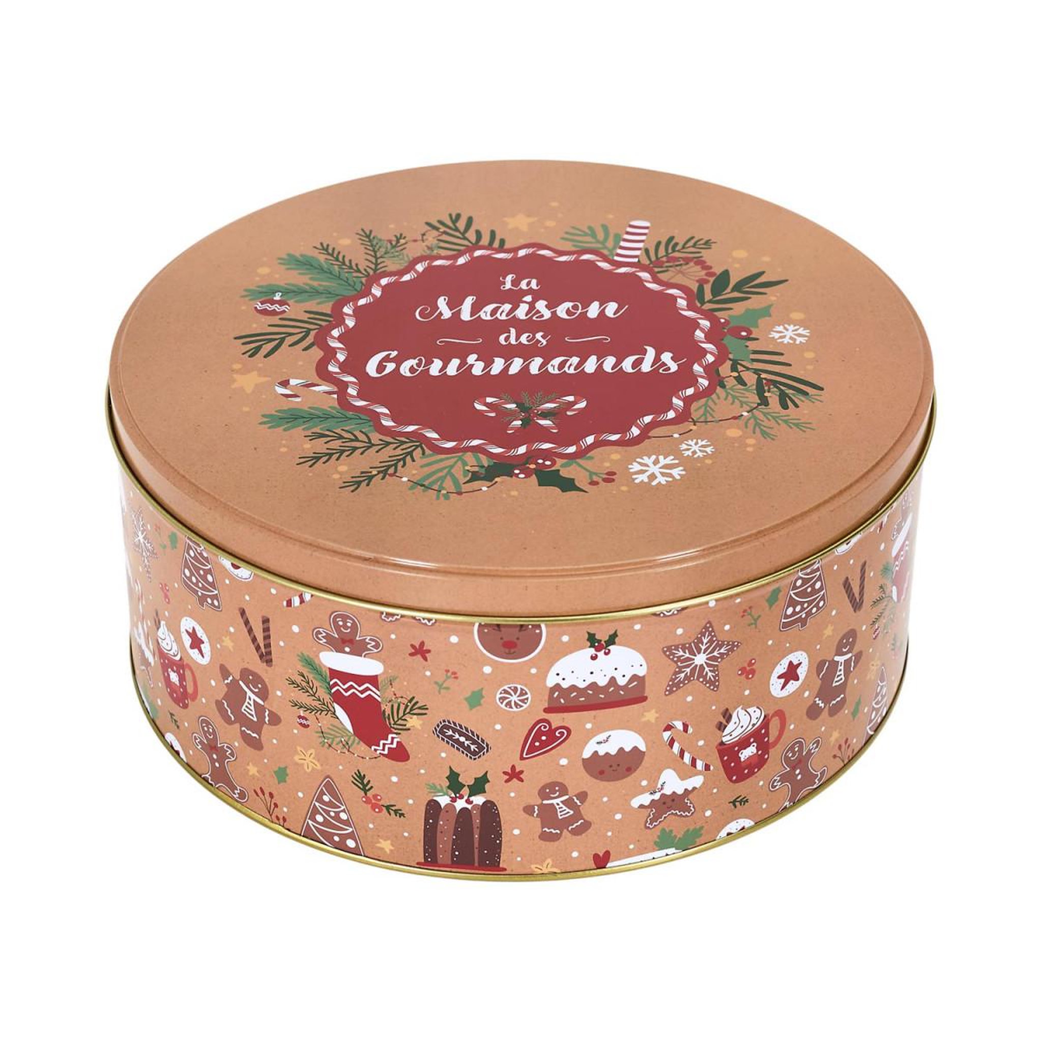 Voir la diapositive 4 : COOK CONCEPT Lot de 3 boîtes en métal  noël magique  25cm rouge