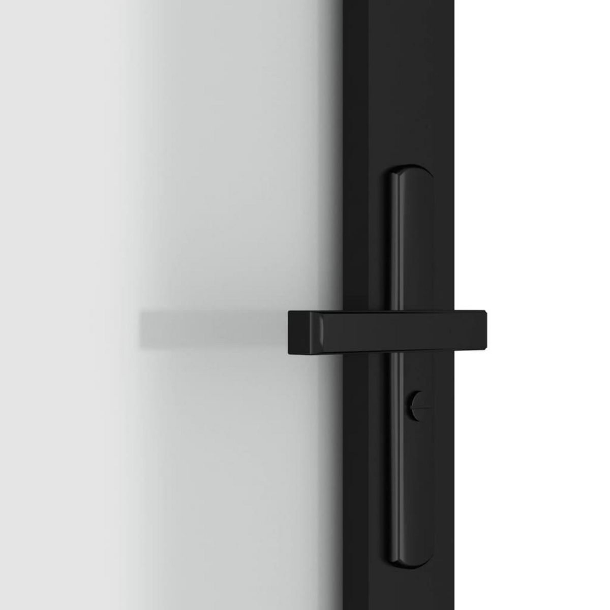 VIDAXL Porte interieure 76x201,5 cm Noir Verre mat et aluminium