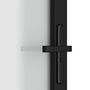 Voir la diapositive 5 : VIDAXL Porte interieure 76x201,5 cm Noir Verre mat et aluminium